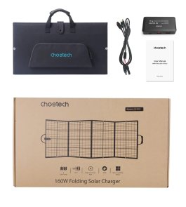 Сонячна панель Choetech SC010 160W Black (SC010-BK)