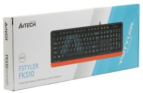 Клавіатура A4tech FKS10 USB Black/Orange (FKS10 (Orange))