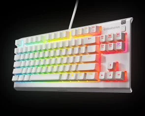Фото: Клавіатура SteelSeries Apex 3 TKL ENG/UKR USB White (64819) № 5 | KTC