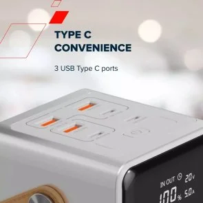 Фото: Батарея універсальна Canyon OnPower 610 60000mAh 100W White (CNS-CPB610W) № 8 | KTC