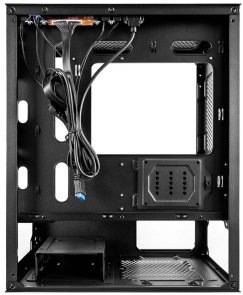 Корпус 1stPlayer X4-M-BK-2F1P-1F1 Black with window