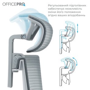 Крісло OfficePro Elegant OC660 Gray/Dark Gray (OC660-G-DG-DG)
