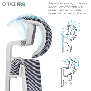 Фото: Крісло OfficePro Elegant OC660 White/Light Gray (OC660-W-LG-LG) № 11 | KTC