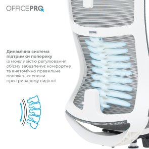 Крісло OfficePro Balance OC550-W-DG-DG White/Dark Gray
