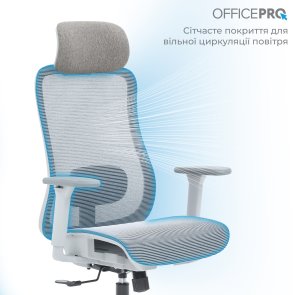 Крісло OfficePro Wave OC670 Gray (OC670-G-G-G)