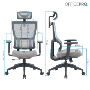 Крісло OfficePro Elegant OC600 Black/Dark Gray (OC600-B-DG-DG)