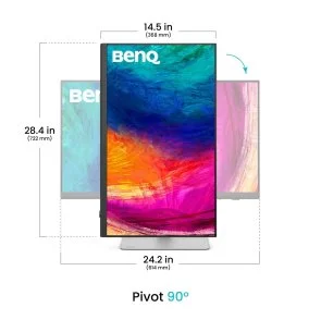 Фото: Монітор BenQ PD2730S White (9H.LN7LA.TBE) - 27" IPS / 5120x2880 / 60 Гц / Pivot / HAS № 3 | KTC