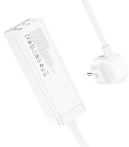 Мережевий фільтр Hoco AC10A Barry 4xUSB 1/1.5m White (6942007601689)