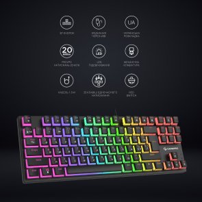Клавіатура GamePro MK80R Red Switch RGB USB Black