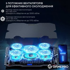 Підставка для ноутбука GamePro CP560 Black