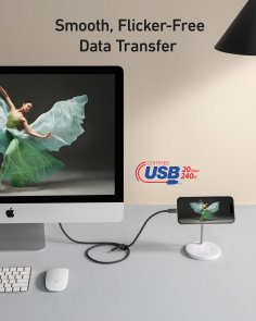 Кабель USB (Type-C/Type-C) 0.9м, Anker, 240W, Black