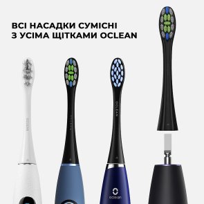 Насадка для зубної щітки Oclean Standard Clean PW07 Blue 2pcs (6970810551440)