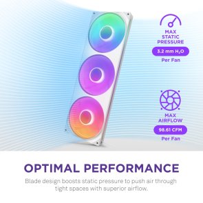 Кулер NZXT F420 RGB Core White (RF-U42HF-W1)
