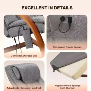 Фото: Масажне крісло-гойдалка Naipo Massage Rocking Chair (MGC-2300P) № 5 | KTC
