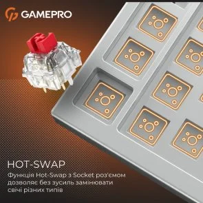 Фото: Клавіатура GamePro Genesis Silverlight MK126 YH Switches Grey № 9 | KTC