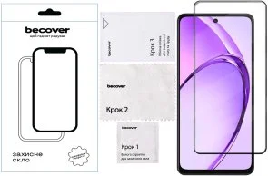 Фото: Захисне скло BeCover for Oppo Reno13 F 5G - Black (713420) № 4 | KTC