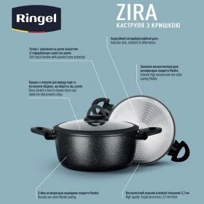 Фото: Каструля Ringel Zira 6.3L Black (RG-21006-24h) № 7 | KTC