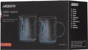 Фото: Набір чашок Ardesto Shine 260ml 2pcs Gray (AR2626GG) № 3 | KTC