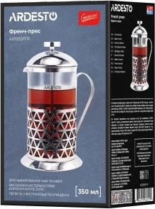 Фото: Френч-прес Ardesto Gemini Fasano 350ml Clear (AR1935FFP) № 4 | KTC
