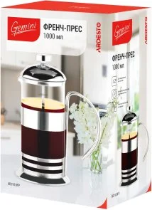 Фото: Френч-прес Ardesto Gemini Asti 1000ml Clear (AR1910FP) № 3 | KTC