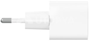 Мережевий зарядний пристрій Belkin BoostCharge, 1xType-C, PD, 25W, White