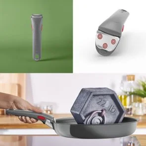 Фото: Набір сковорідок Tefal Ingenio Renew 24cm/ 28cm 3pcs Gray (L2609502) № 9 | KTC