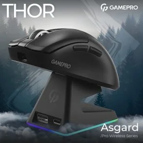 Миша GamePro Asgard Thor WL/BT/USB Black (GM023B)