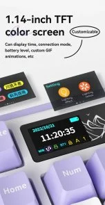 Фото: Клавіатура Ajazz AK980 Clear Sky Switch RGB WL/BT/USB Black (AK980-CS-BGY) № 7 | KTC