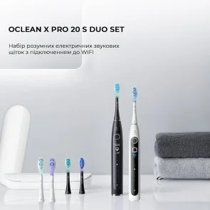 Фото: Електрична зубна щітка Oclean X Pro 20 S Duo Set White/Black (6970810556919) № 3 | KTC