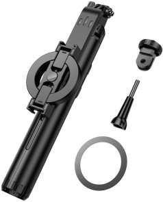 Селфі монопод Hoco K25 Sherkhan magnetic aluminum alloy live broadcast holder Black (6942007646314)