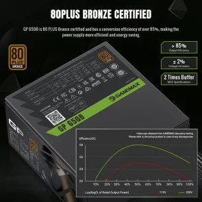 Фото: Блок живлення Gamemax 650W GP 650B Black № 6 | KTC
