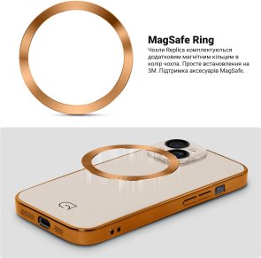 Чохол ArmorStandart for Apple iPhone 13 - Replica MagSafe Beige Gold (ARM76183)