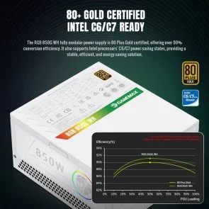 Фото: Блок живлення Gamemax 850W RGB 850G WH № 8 | KTC
