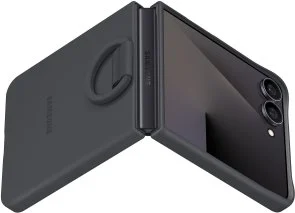 Фото: Чохол Samsung for Galaxy Flip7 - Silicone Case with Ring Black (EF-PF766TBEGUA) № 6 | KTC