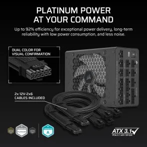 Фото: Блок живлення Corsair 1200W HX1200i 2025 (CP-9020307-EU) № 4 | KTC
