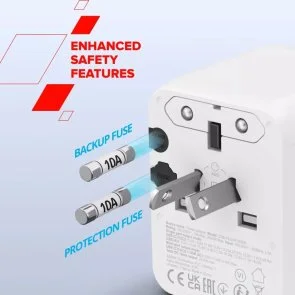 Фото: Зарядний пристрій Canyon Travel Adapter OnTour 20 GaN III 20W White (CNS-TA20W1005W) № 7 | KTC