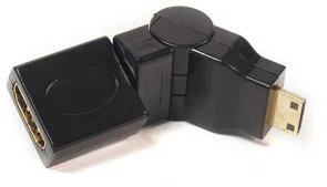Фото: Перехідник PowerPlant HDMI F / Mini HDMI M Black 360 degrees (KD00AS1300) № 4 | KTC