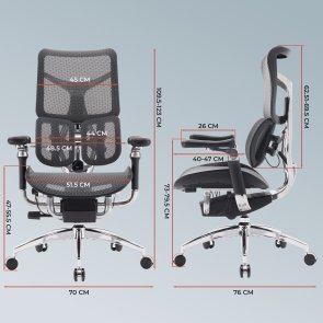 Крісло SIHOO Doro S300 Dark Grey (S300-M201)