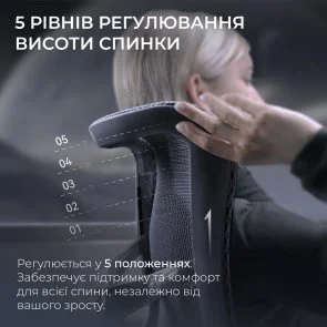 Фото: Крісло SIHOO Doro S300 Dark Grey (S300-M201) № 9 | KTC