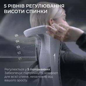 Фото: Крісло SIHOO Doro S300 Light Grey (S300-M202) № 9 | KTC