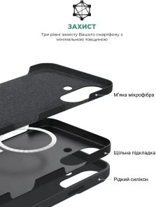 Фото: Чохол ArmorStandart for Apple iPhone 16 - ICON2 MagSafe Black (ARM80211) № 6 | KTC