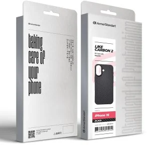 Фото: Чохол ArmorStandart for Apple iPhone 16 - LikeCarbon2 MagCase Black (ARM83810) № 2 | KTC