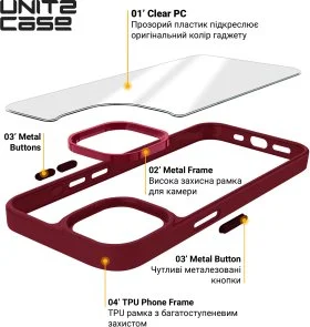 Фото: Чохол ArmorStandart for Apple iPhone 15 - UNIT2 Marsala (ARM69971) № 4 | KTC