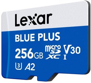 FLASH пам'ять Lexar Blue Plus UHS-I U3 A2 V30 Micro SDXC 256GB (LMSBLPL256G-BNANG)
