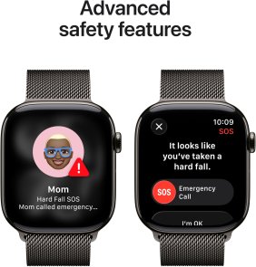 Смарт годинник Apple Watch 11 GPS LTE 46mm - Slate Titanium Case with Slate Milanese Loop - M/L (MFD44)