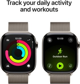 Смарт годинник Apple Watch 11 GPS LTE 46mm - Natural Titanium Case with Natural Milanese Loop - M/L (MFD04)