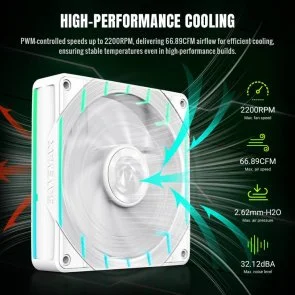 Фото: Кулер Gamemax Tornado T12 ARGB-W № 8 | KTC
