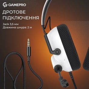 Гарнітура накладна GamePro Genesis Mercury, White ( Gaming )
