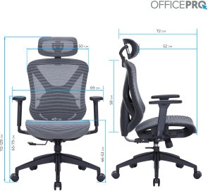 Крісло OfficePro Atlas OC630-B-DG-DG Black/Dark Gray