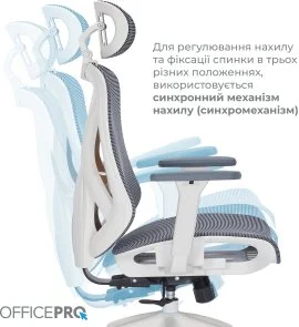 Фото: Крісло OfficePro Atlas OC630-W-DG-DG White/Dark Gray № 11 | KTC